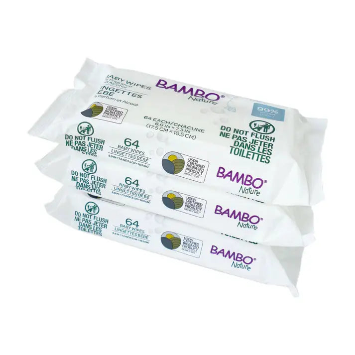 Bambo Nature Baby Wipes: Pack (64 pcs)