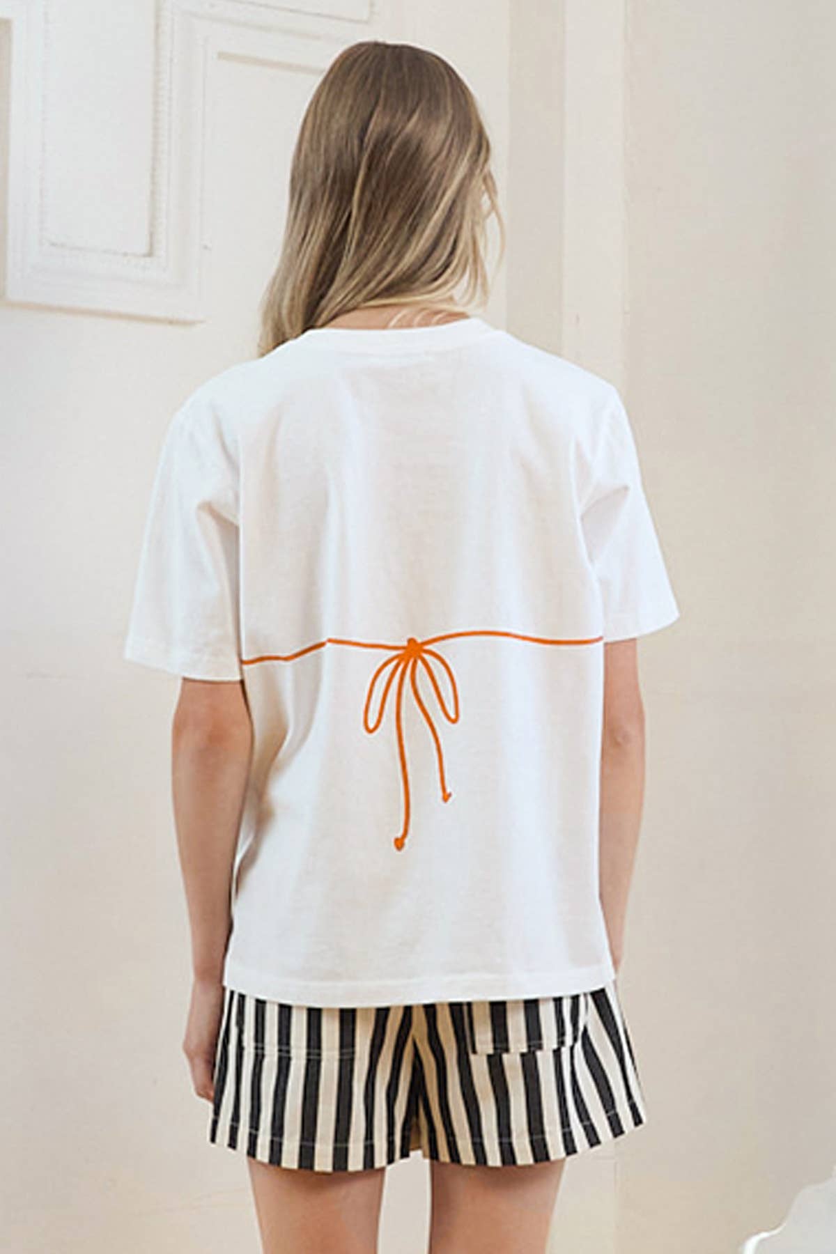 Caviar Print Bikini Graphic Tee - RTK1121: WHITE/RED / S-M-L (3-2-1)