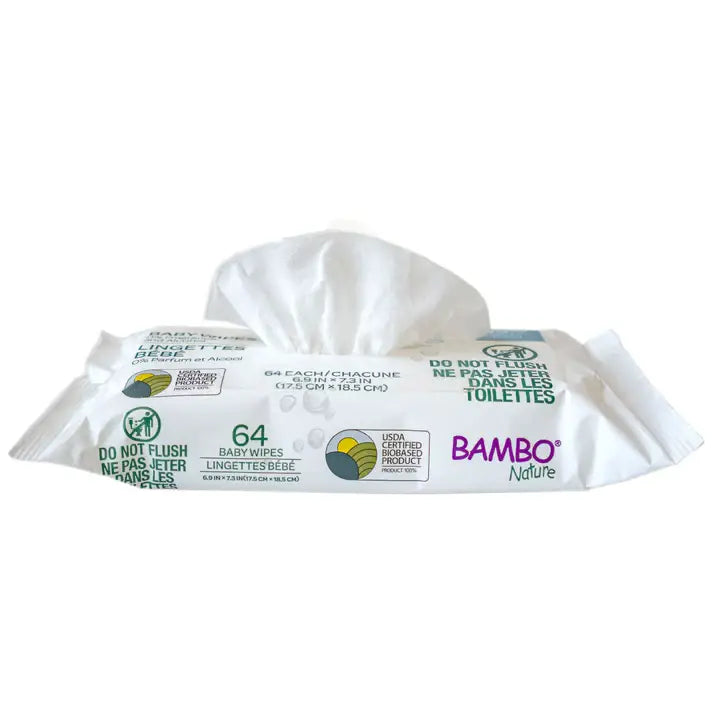 Bambo Nature Baby Wipes: Pack (64 pcs)