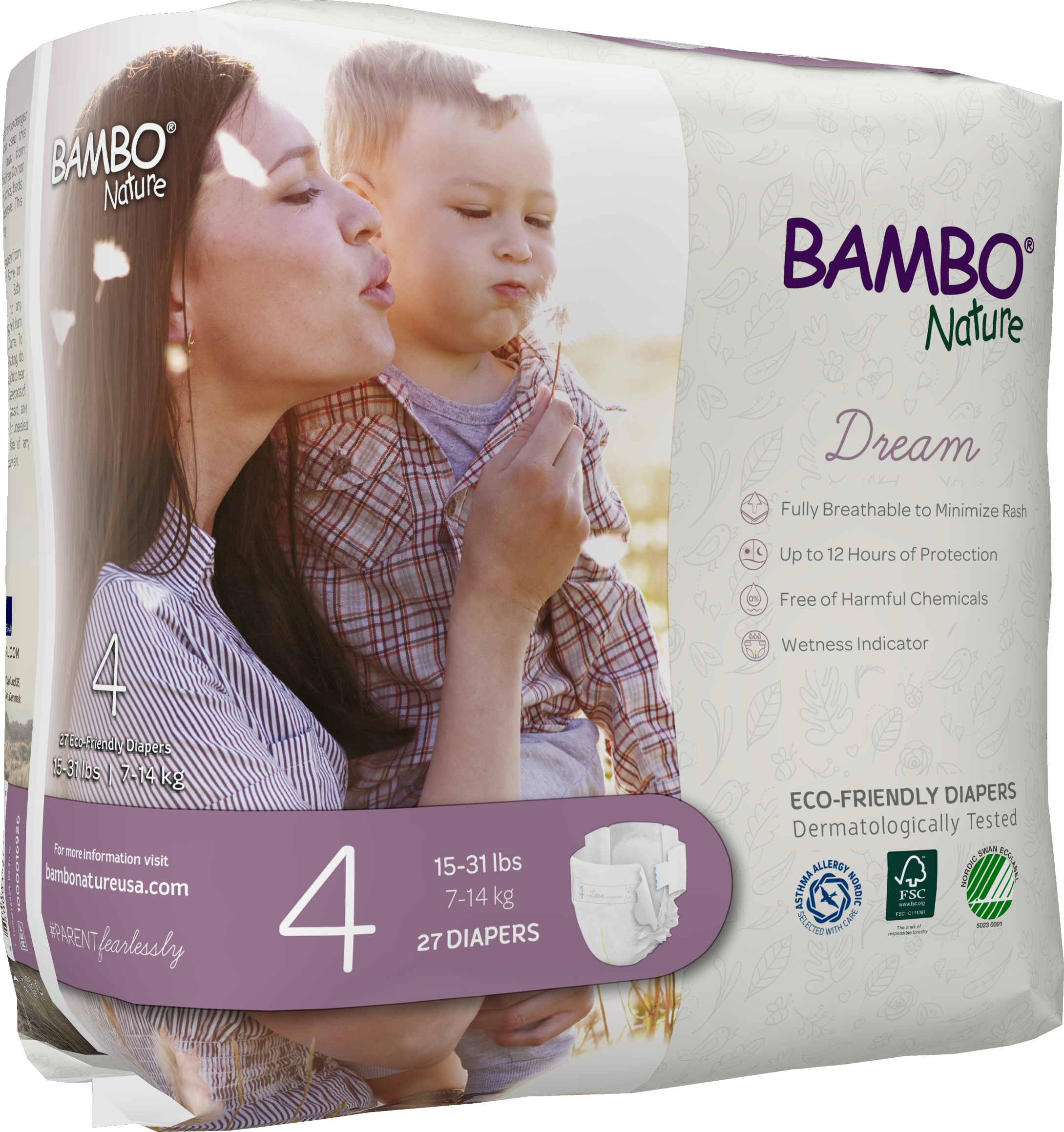 Bambo Nature Dream Baby Diapers Size 4