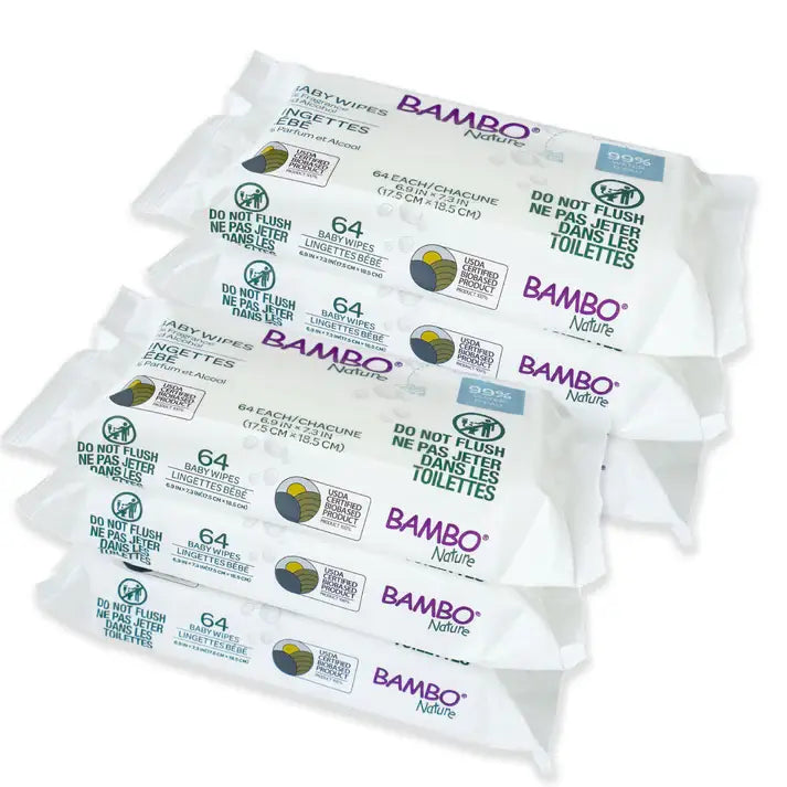 Bambo Nature Baby Wipes: Pack (64 pcs)