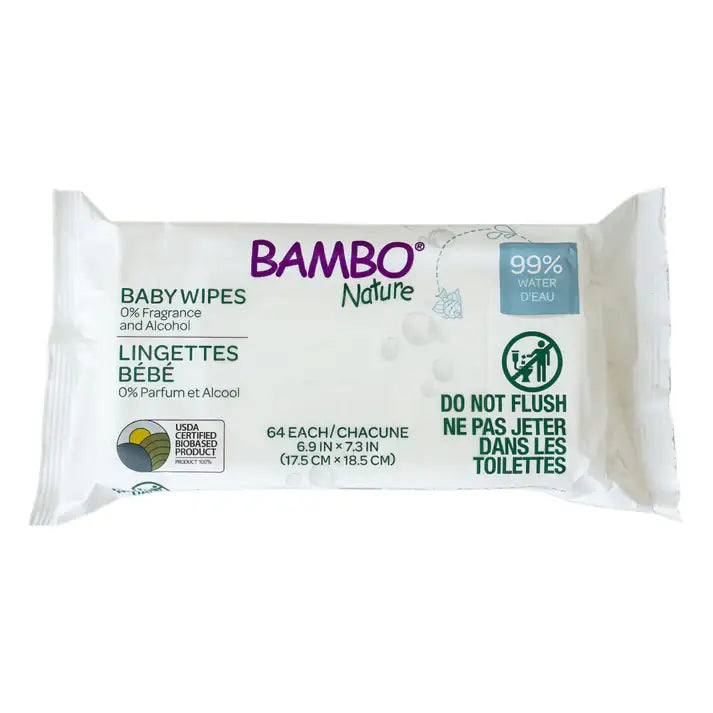 Bambo Nature Baby Wipes: Pack (64 pcs)